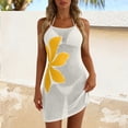 thumbnail image 5 of LIBRCLO Womens Swimsuit Cover-ups Printed Camisole Dresses Swimwear Mesh Knit Beach Dress Vacation Outfits, 5 of 8