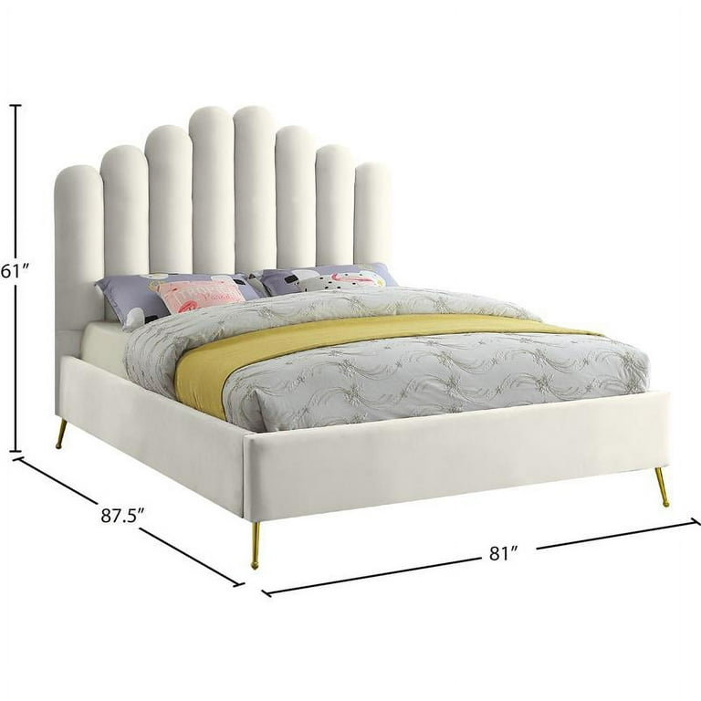 Meridian Furniture Lily Velvet King Bed Meridian Furniture Lily Velvet King Bed