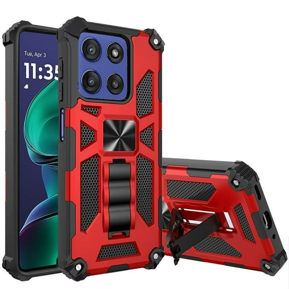 For Motorola Moto G 5G 2025 XT2513V Machine Kickstand Phone Case - TCT Red