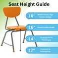 thumbnail image 5 of Tot Mate Versa Preschool Chair, Stackable School Chairs for Classroom, Red, 12", Set of 2, Assembled, 5 of 7
