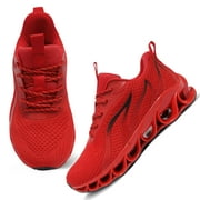 WONESION Just so so Womens Running Shoes Female Athletic Walking Shoes Red&Black 9