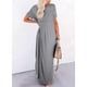thumbnail image 4 of Vestido largo Dokotoo Summer Vacation Resort Wear gris XL, 4 of 5