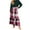 Hot Pink, variant on Women Plaid Print Maxi Skirt Elastic Waist Long Skirt Casual Loose Fit Tiered Design Comfortable Style Gray S