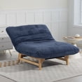 thumbnail image 3 of 43" Oversized Accent Chair, Paproos Comfy Reading Chair, Cloud Lounge Accent Chair Bean Bag Chair for Adults, Corduroy Upholstered Lazy Sofa for Living Room Bedroom, Blue, 3 of 11