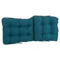 thumbnail image 2 of 18-inch by 38-inch Solid Microsuede Tufted Chair Cushion Blue-Color, 2 of 2