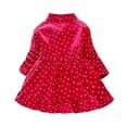 thumbnail image 2 of Girls Casual Dot Print Long Sleeve Dress Kids Toddler Pageant Princess Sundress, 2 of 5