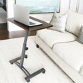 thumbnail image 3 of Airlift Height-Adjustable Mobile Laptop Desk Cart, Walnut, 3 of 11