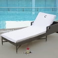thumbnail image 2 of Superior Monogrammed Cotton Lounge Chair Cover, C, 2 of 9
