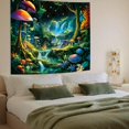 thumbnail image 3 of Gojian Forest Wall Tapestry for Bedroom, Nature Green Tree of Life Tapestries Wall Hanging, Fairy Tales Magical Landscape Backdrop Tapestry for Living Room Dorm Decor, 3 of 6