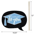 thumbnail image 3 of Big Dot of Happiness Funny Light Blue Graduation Party Photo Booth Props Kit - 10 Piece, 3 of 5