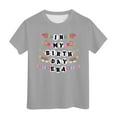 thumbnail image 1 of TZEWGL Tops For Toddler Short Sleeve Summer Crewneck Fit Basic Clothes For Girls Boys size 8-9T, 1 of 4