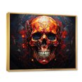 thumbnail image 2 of Designart "Skull magic Remains Geometric II" Modern Floater Framed Canvas Wall Art, 2 of 7