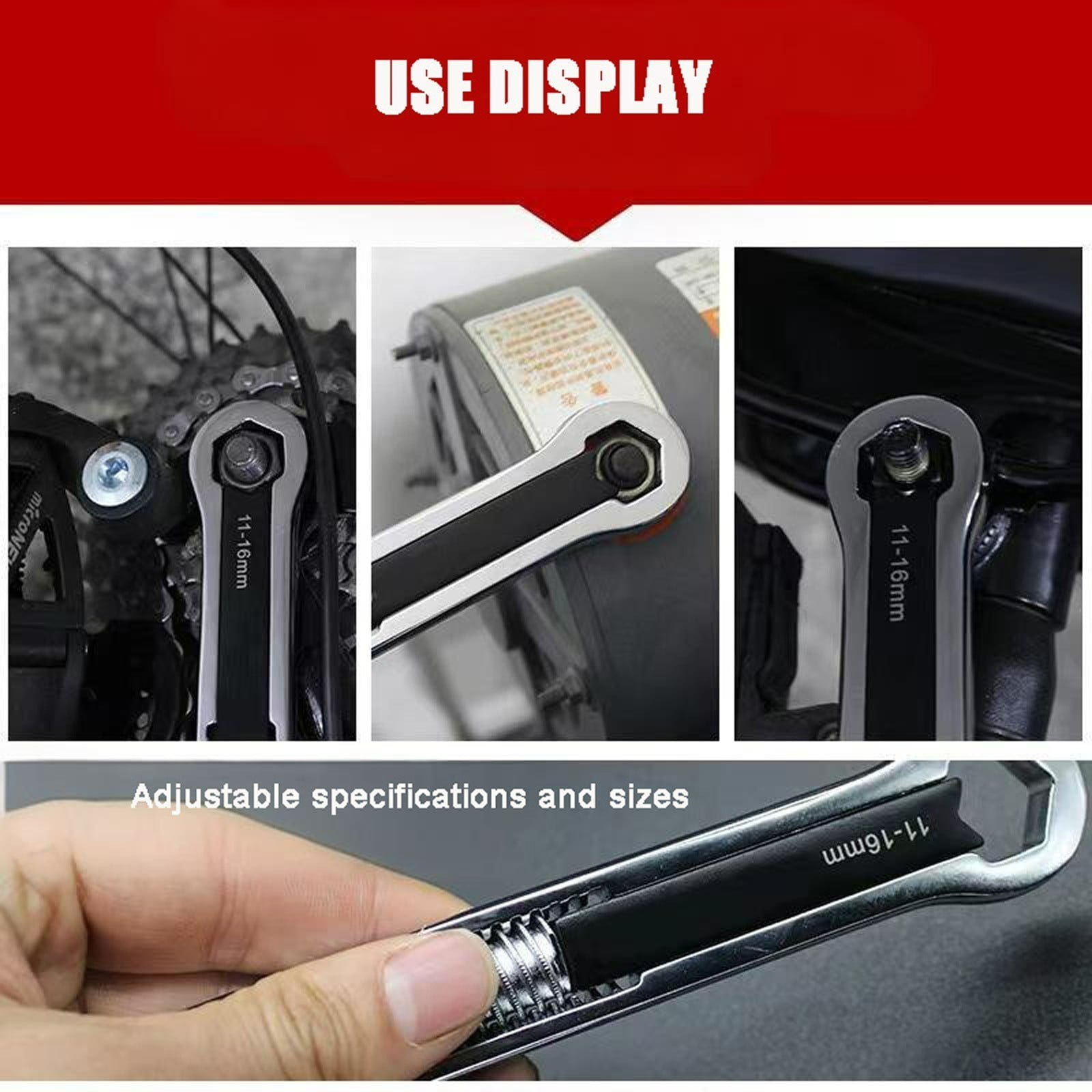 Multi Functional Wrench With Open Adjustable Wrench