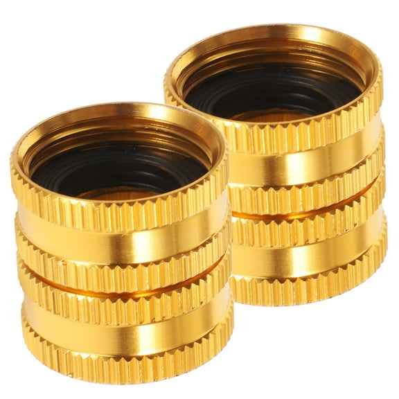 Masteelf  2 Pcs Female to Garden Hose Adapter Brass Quick Connect Fittings Golden