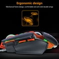 thumbnail image 4 of Souris Ergonomique pour Gamer, Souris de Jeu PC Filaire Rétroéclairée RVB Programmable, pour Joueurs sur PC Windows Noire, 4 of 8