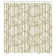 thumbnail image 2 of Ambesonne Chain Shower Curtain, Digital Circle Pattern Print, 69"Wx84"L, Earth Yellow Pastel Brown, 2 of 4