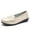 Beige, variant on UKAP Women Loafers Slip On Flats Round Toe Boat Shoes Work Moccasins Breathable Nursing Shoe Coffee 6