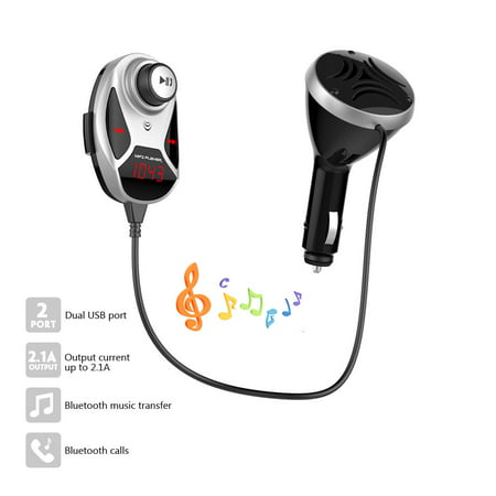Brand New and high quality LCD display Bluetooth FM Transmitter car Charger for hands free call built-in microphone Support Bluetooth hands-free FM Transmitter USB Disk/Micro SD
