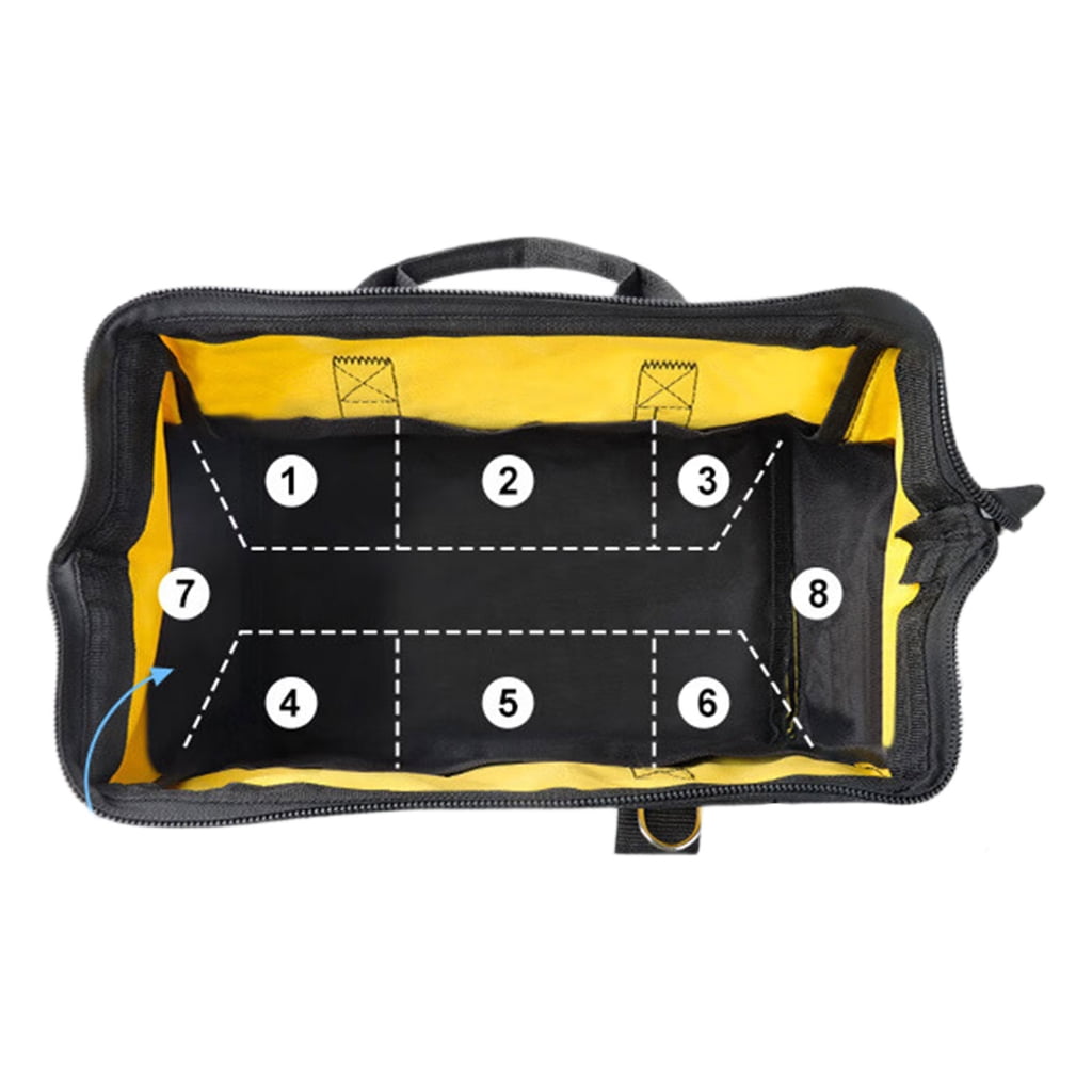 CEORPER 14inch Electrician Thickened Carpentry Tool Bag Large Maintenance Storage Bag