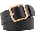 thumbnail image 1 of HUGFEGWE Ceinture en Cuir PU pour Femmes Réglable Lignes de Couture Fines Mode Décontractée Boucle à Ardillon pour Pantalon Robe CJB91-76350, 1 of 5