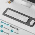thumbnail image 3 of Atilioo 55 Inch Computer Office Desk, Ergonomic Table for Writing Gaming Work Study Design for Home Bedroom, White, 3 of 7