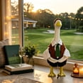 thumbnail image 6 of Aurorax Porch Goose Outfits 23" Holiday,Goose Clothes for Cement Goose Porch Goose 17/19 inch,All the Season Golf Costume Brown 23" Porch Goose Clothing Accessories for Garden Outdoor Lawn, 6 of 9