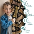 thumbnail image 3 of Blackout Kids Curtains,Dog Bones and Dog Footprints Childrens Insulated Curtains Set Of 2,Bedroom Essentials,Toddler Room Decor 52x84in(132x213cm), 3 of 4