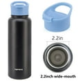 thumbnail image 2 of Flip Lid Compatible With Hydro Flask Wide Mouth Water Bottles, Replacement Top 2.2" Mouth Insulated Bottle, Turn Bottle into Tumbler, BPA-Free (Blue), 2 of 7