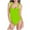 Green, variant on One Piece Womens Cutout Back Swimsuit Scoop Neck Tummy-Control Bathing Suits Ruffle Strap Swimwear for Women Beachwear Orange, XXL