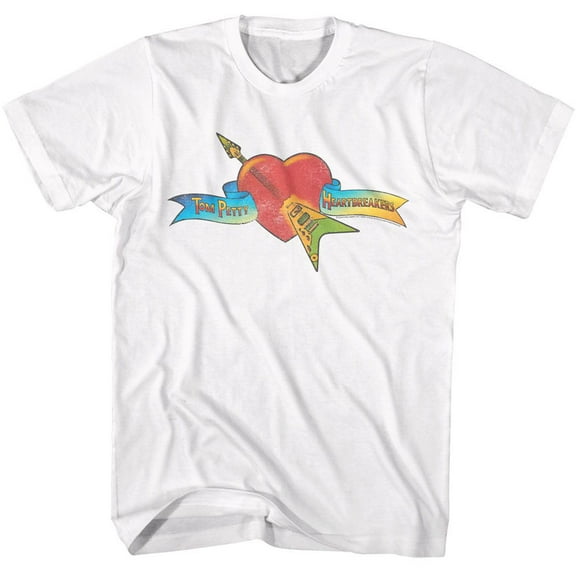Tom Petty Heart Logo White Adult T-Shirt
