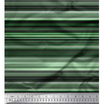 Soimoi Polyester Crepe Fabric Horizontal Stripe Print Fabric by The Yard 52 Inch Wide