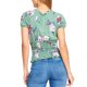 thumbnail image 3 of Blusa Mujer Top Con Resorte Flores Moda Casual Verde verde CH, 3 of 5