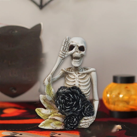 Dvkptbk the decorate Halloween Skull Character Ornament Home Resin CraftsFor Halloween Party Decor On Mantel, Or Centerpiece