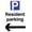 Warning Sign 2, variant on Resident Parking Only Sign 8"x12" - Security Metal Wall Decor for Rental Property, Residential Lot, Home Yard Street Road Home