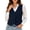Navy, variant on HomeDM Women's Faux Suede Vest V Neck Button Down Waistcoat with Pockets Sleeveless Jacket