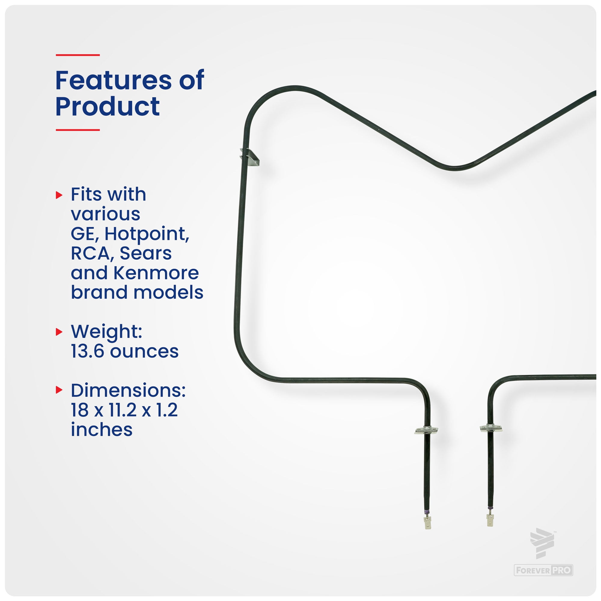 ForeverPRO WB44K5012 Oven Bake Element for GE Range 326365 340521 8029 WB44K5012E