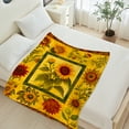 thumbnail image 3 of Cozy 50"x60" Throw Blanket - Ultra-Soft & Lightweight Throw for Sofa, Bed or Travel, Perfect for Chilly Nights, Movie Time & Relaxation, Wrinkle-Resistant, Sunflower, 3 of 5