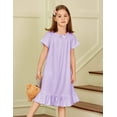 thumbnail image 6 of Arshiner Girls Sleepshirts Victorian Nightgown Short Pajama Night Gown Nightdress Sleeping Wear (Clear Blue, 7-8 Years), 6 of 8