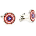 thumbnail image 2 of Marvel Comics Capt America Multi-Colored Men's Cuff Links, 2 of 2