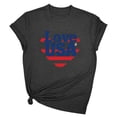 thumbnail image 3 of GaThRRgYP Womens Summer Tops Plus Size,Ladies' Independence Day Printed Short Sleeved T-shirt Top Black L, 3 of 3