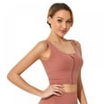 thumbnail image 4 of Women Front Zipper Sports Bra Running Yoga Fitness Bra Solid Color Full Cup Workout Bralettes, 4 of 8