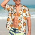 thumbnail image 5 of Picia Squirrel With Colorful Tail Gentle Cotton Regular Fit Short Sleeve Casual Hawaiian Shirt for Men-Large, 5 of 9