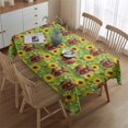 thumbnail image 2 of Highland Cow Sunflower Field Pattern Rectangle Tablecloth 60"x84",Waterproof Polyester Rectangle Table Cloth, Wipeable Spillproof Polyester Tablecloth for Dining, Camping, Indoor and Outdoor, 2 of 5