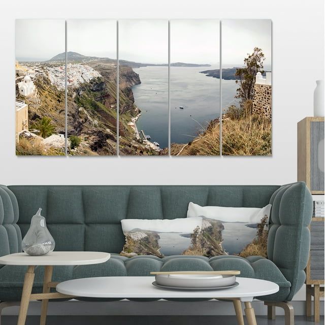Belle Vue de l'Le Santorini - Impression sur Toile Paysage
