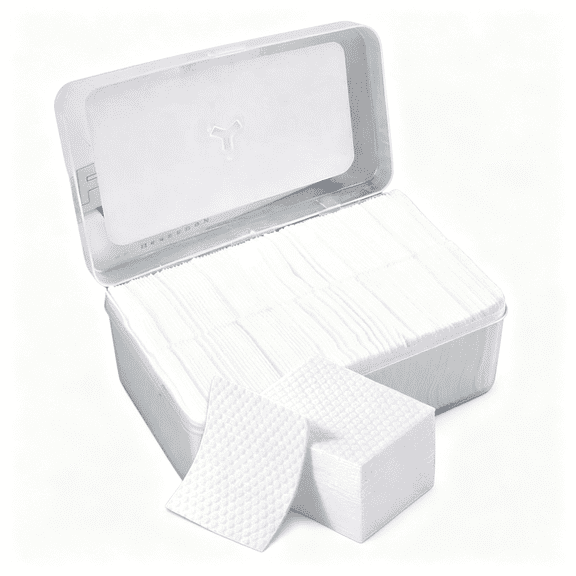 RAGUPEL 600Pcs Makeup Remover Cotton Pads for Facial Lip Eye Makeup Nail Polish Removal,Square Cotton Puff,Soft,Strong,Durable,Lint-Free,Gentle Cotton Pads for Face
