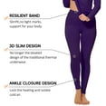 thumbnail image 4 of MANIFIQUE Thermal Underwear Set for Women Ultra Thin Long Johns Scoop Neck Base Layer Top & Bottom Set, 4 of 6