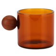 thumbnail image 2 of Taza De Café Especial Con Mango De Bola De Madera, Taza De Café De Vidrio Taza De Café De Vidrio Transparente Taza De Café Eficiencia Óptima, 2 of 8