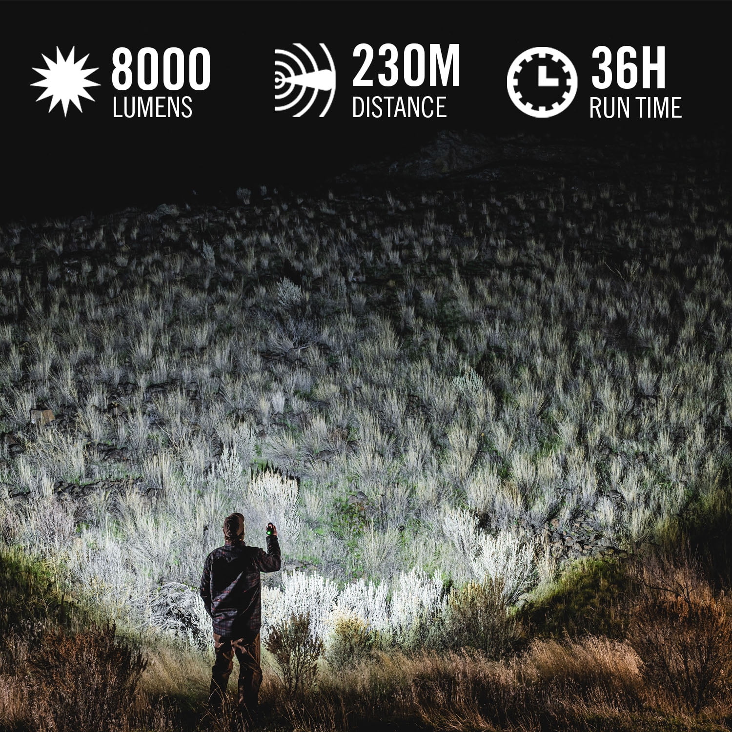 COAST XP40R Rechargeable LED Flashlight – 8000 Lumens, Dual Power, Ultra View Flood Beam