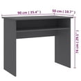 thumbnail image 4 of vidaXL Desk Grey 90x50x74 cm Engineered Wood, 4 of 4