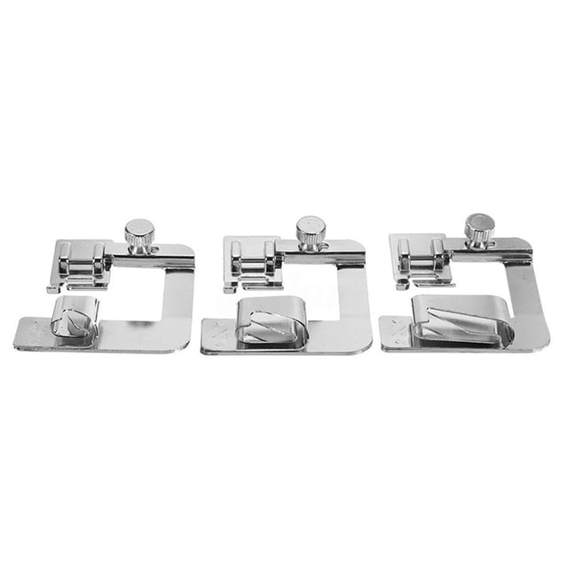 Dobladillo enrollado prensatelas para máquina de coser reemplazo de pie para Singer / Brother adaptador de vástago bajo 3 piezas sidaley JJ20157-00